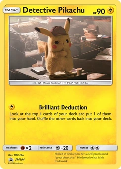 Detective Pikachu #SM194, English SM Black Star Promos promo, reference image