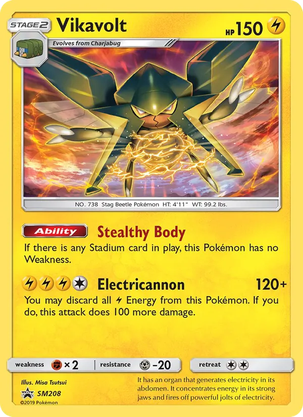 Vikavolt #SM208, SM Black Star Holo, TCGdex reference