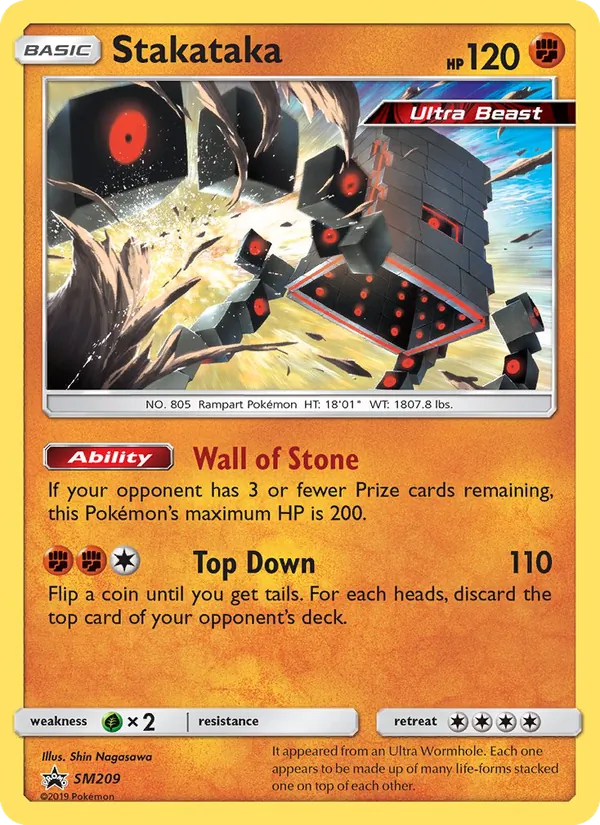 Stakataka #SM209, SM Black Star Holo, TCGdex reference