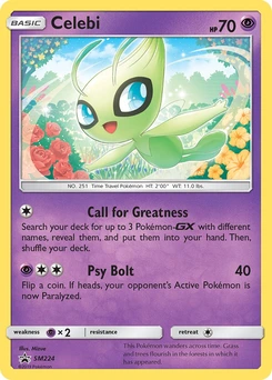 Celebi #SM224, English SM Black Star Promos promo, reference image