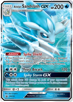 Alolan Sandslash GX #SM236, English SM Black Star Promos promo, reference image