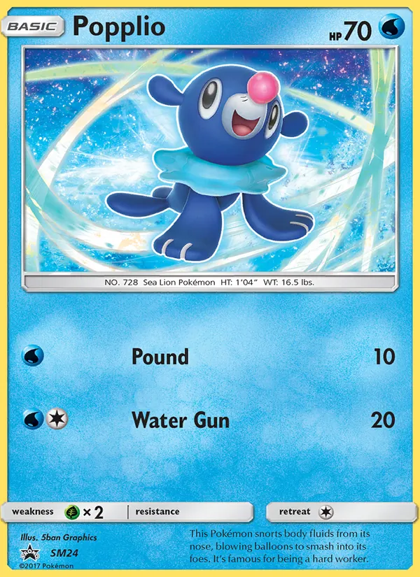 Popplio #SM24, SM Black Star Holo, TCGdex reference