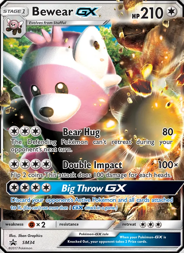 Bewear GX #SM34, SM Black Star Holo, TCGdex reference