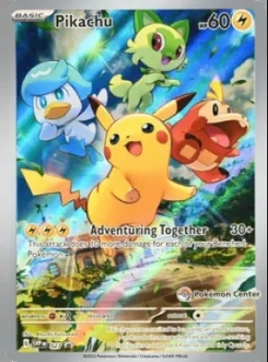 Pikachu #027, English Pokemon Center stamped promo reference image