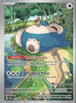 Snorlax #051, English Pokemon Center stamped promo reference image