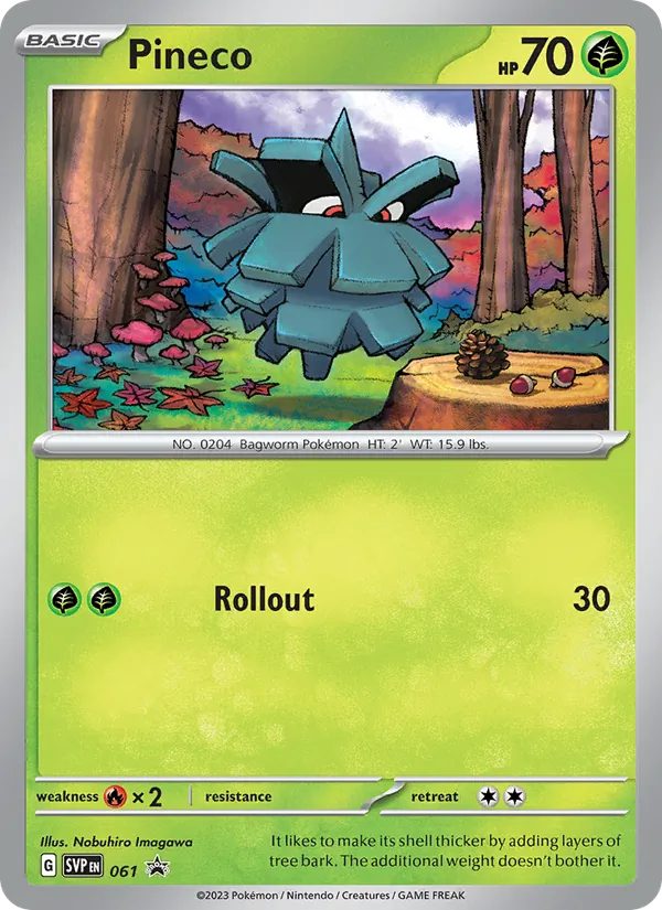 Pineco #061, SWSH Black Star Holo, TCGdex reference