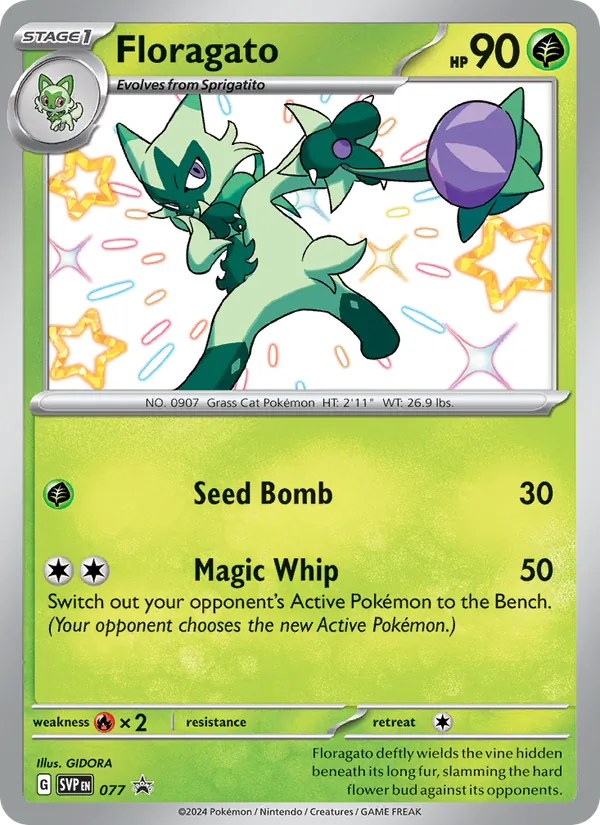 Floragato #077, SWSH Black Star Holo, TCGdex reference