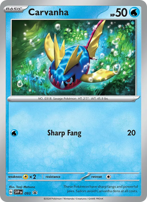 Carvanha #093, SWSH Black Star Holo, TCGdex reference