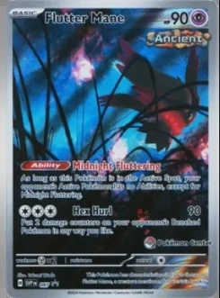 Flutter Mane #097, English Pokemon Center stamped promo reference image