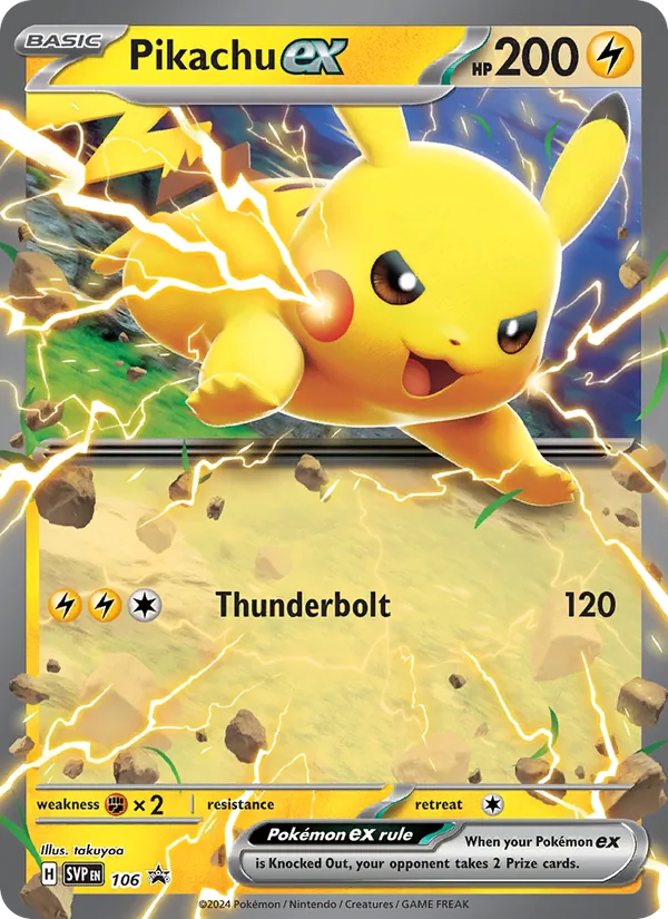 Pikachu ex #106, SWSH Black Star Holo, TCGdex reference