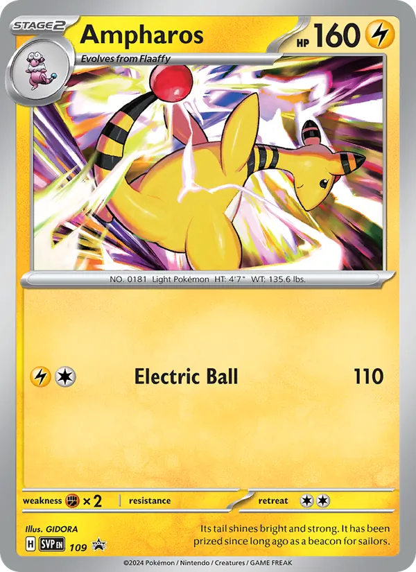 Ampharos #109, SWSH Black Star "28" Pikachu Deck, TCGdex reference
