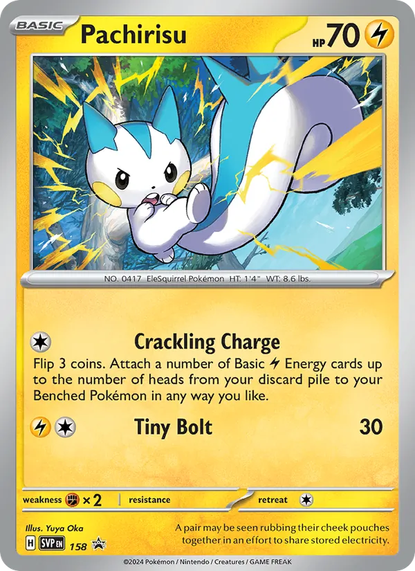 Pachirisu #158, SWSH Black Star Holo, TCGdex reference