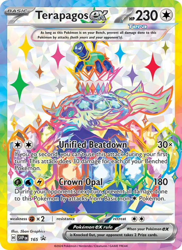 Terapagos ex #165, SWSH Black Star Holo, TCGdex reference