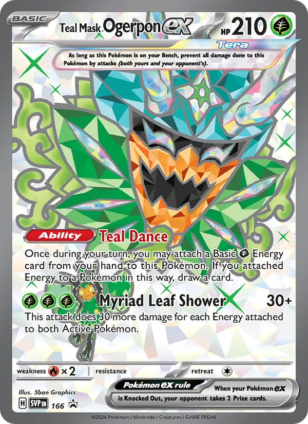 Teal Mask Ogerpon ex #166, SWSH Black Star Holo, TCGdex reference