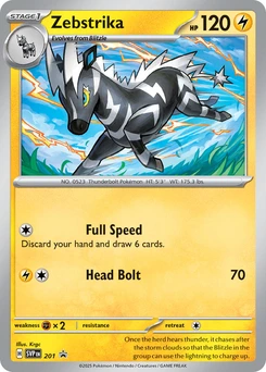 Zebstrika #201, English SVP Black Star Promos promo, reference image
