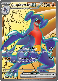Cynthia's Garchomp ex #204, English SVP Black Star Promos promo, reference image