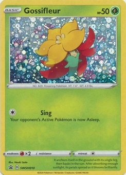 Gossifleur #SWSH010, English General Mills 25th Anniversary sequin holo promo reference image