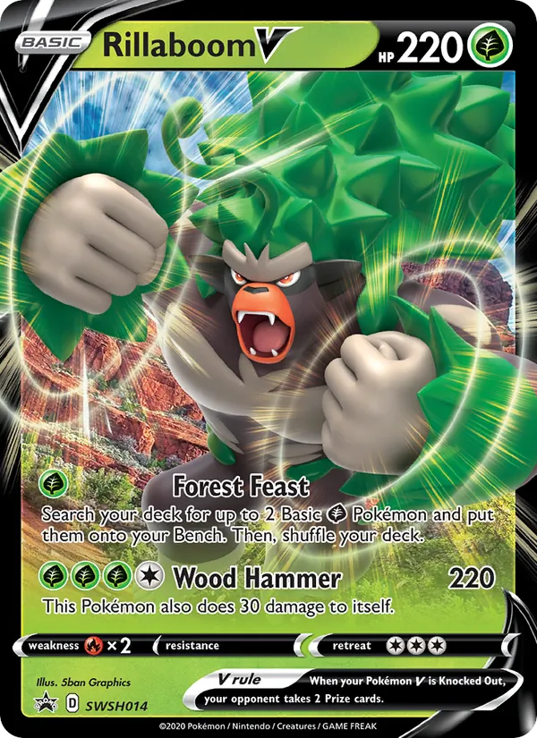Rillaboom V #SWSH014, SWSH Black Star Holo, TCGdex reference