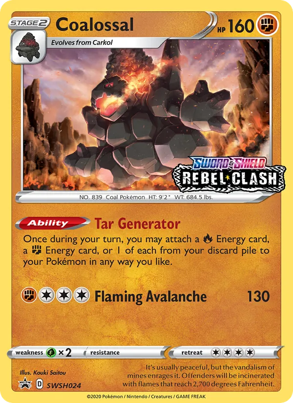 Coalossal SWSH024, prerelease base reference scan