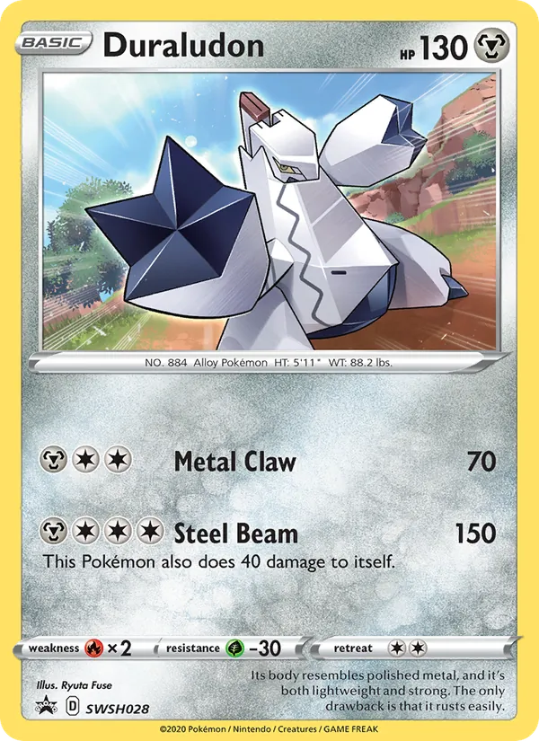 Duraludon #SWSH028, SWSH Black Star Holo, TCGdex reference