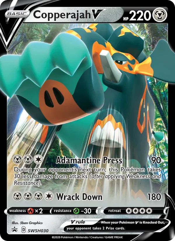 Copperajah V #SWSH030, SWSH Black Star Holo, TCGdex reference