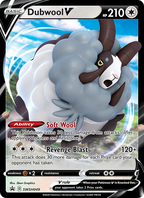 Dubwool V #SWSH049, SWSH Black Star Holo, TCGdex reference