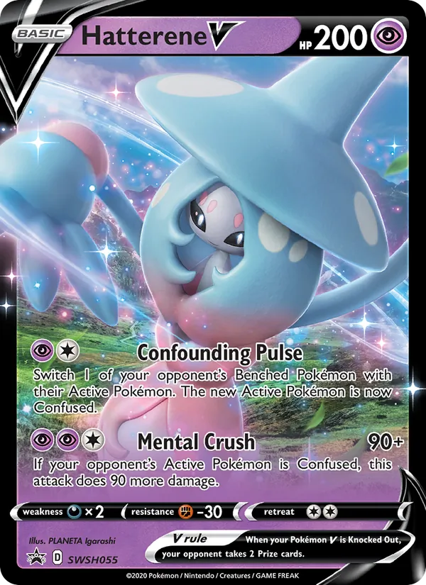 Hatterene V #SWSH055, SWSH Black Star Holo, TCGdex reference