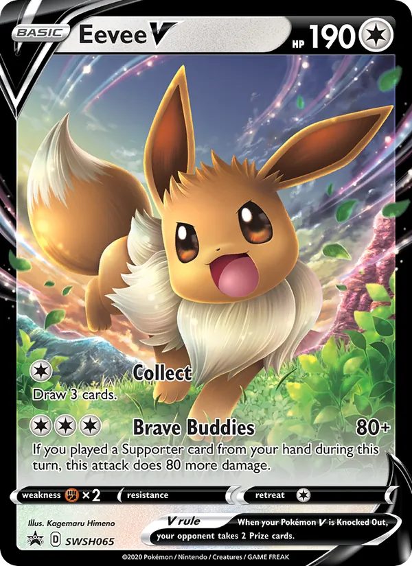 Eevee V #SWSH065, SWSH Black Star Holo, TCGdex reference