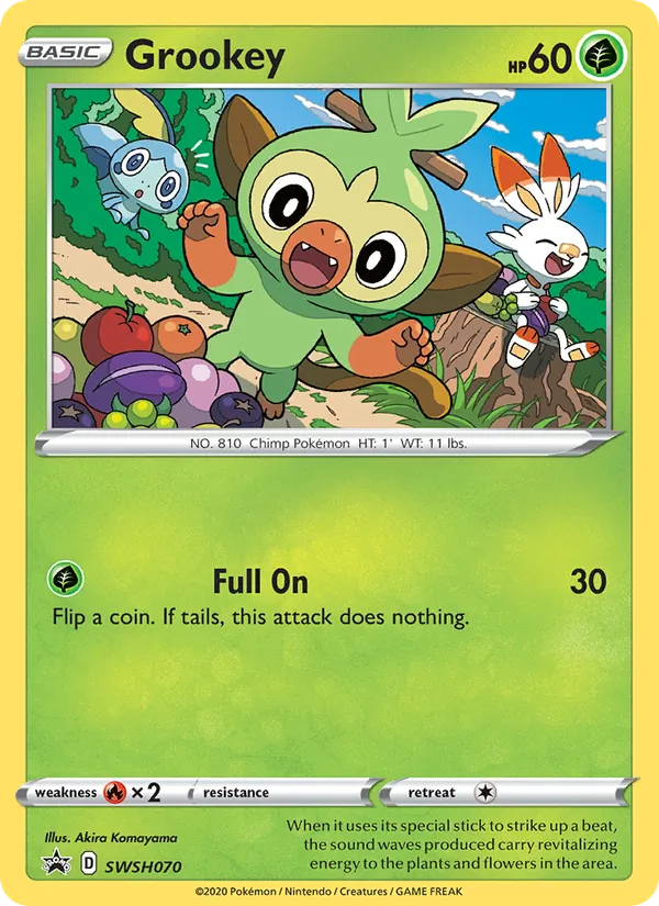 Grookey #SWSH070, SWSH Black Star Holo, TCGdex reference