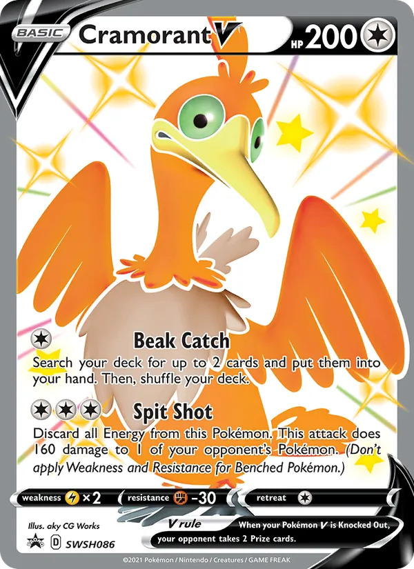 Cramorant V #SWSH086, SWSH Black Star Holo, TCGdex reference