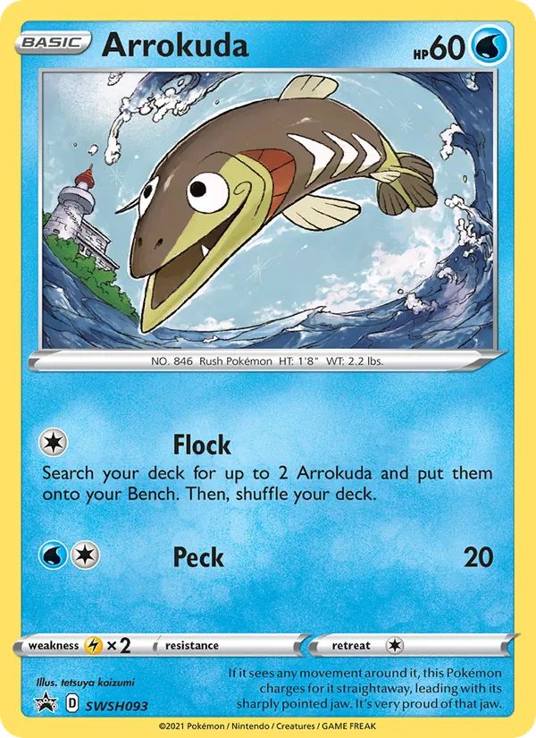 Arrokuda #SWSH093, SWSH Black Star Holo, TCGdex reference