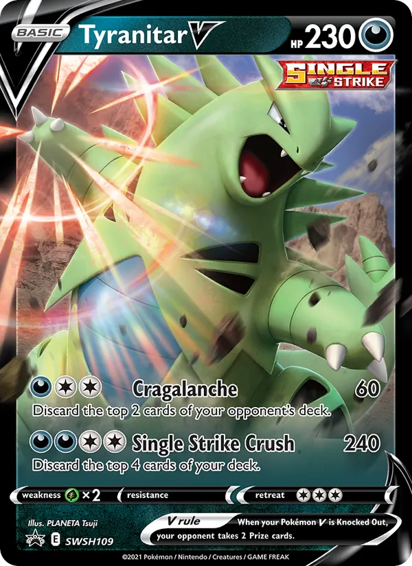 Tyranitar V #SWSH109, SWSH Black Star Holo, TCGdex reference