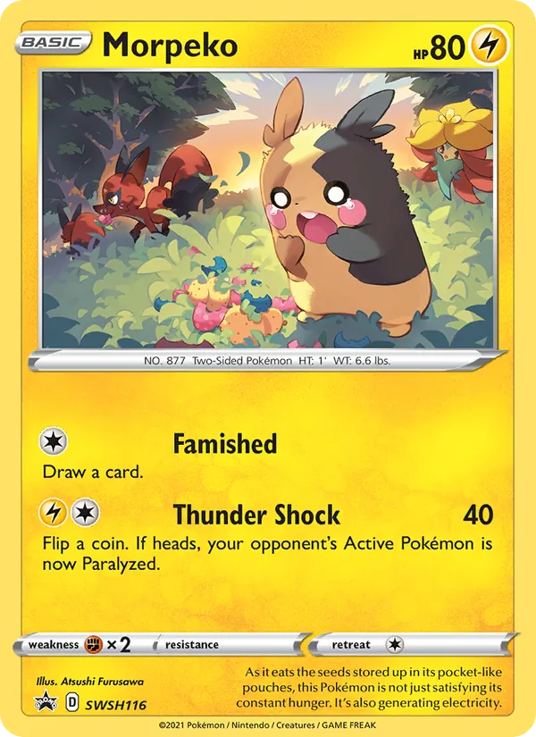 Morpeko #SWSH116, SWSH Black Star Holo, TCGdex reference