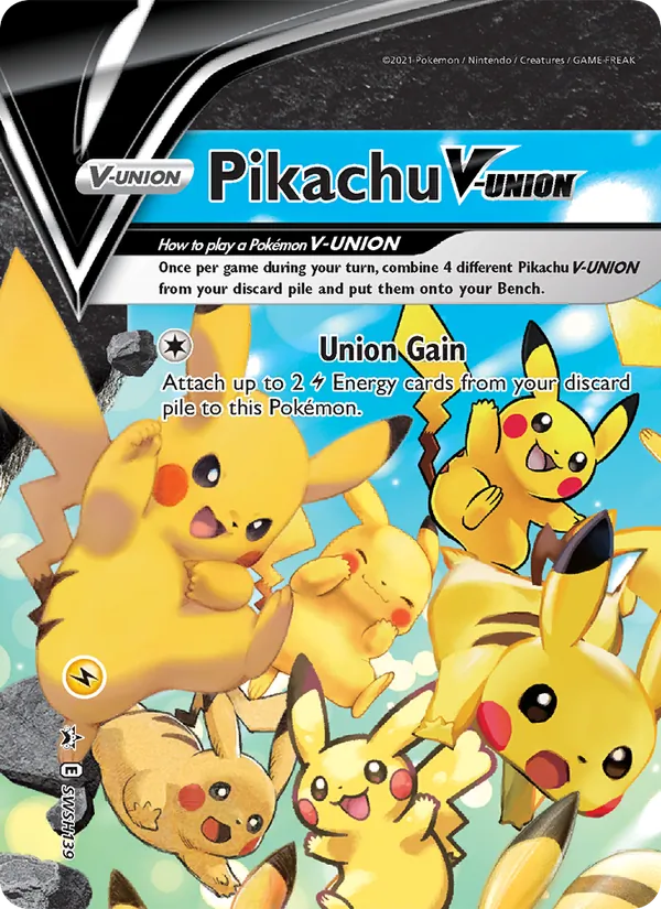 Pikachu V-UNION #SWSH139, SWSH Black Star Holo, TCGdex reference