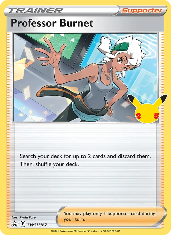Professor Burnet #SWSH167, SWSH Black Star Holo, TCGdex reference