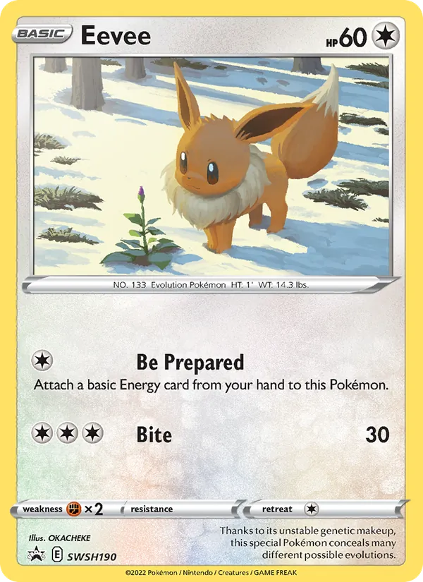 Eevee #SWSH190, SWSH Black Star Holo, TCGdex reference