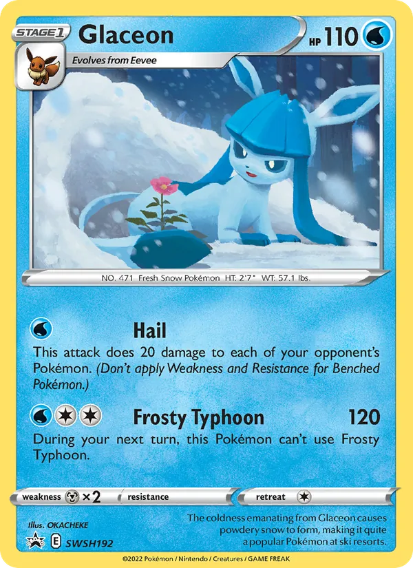 Glaceon #SWSH192, SWSH Black Star Holo, TCGdex reference