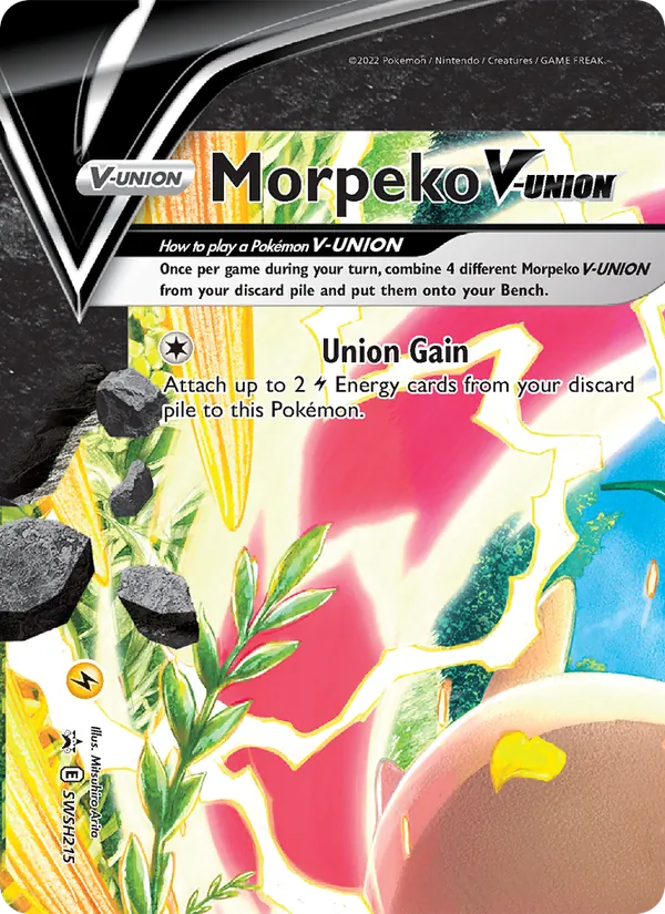 Morpeko V-UNION #SWSH215, SWSH Black Star Holo, TCGdex reference