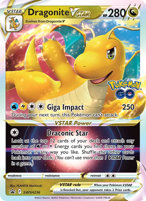 Dragonite VSTAR #SWSH236, SWSH Black Star Holo, TCGdex reference