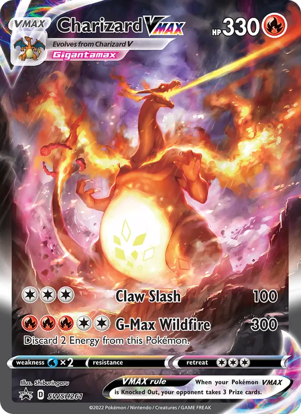 Charizard VMAX #SWSH261, SWSH Black Star Holo, TCGdex reference
