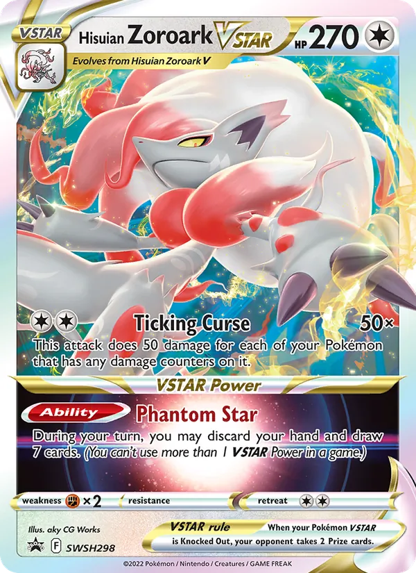 Hisuian Zoroark VSTAR #SWSH298, SWSH Black Star Holo, TCGdex reference