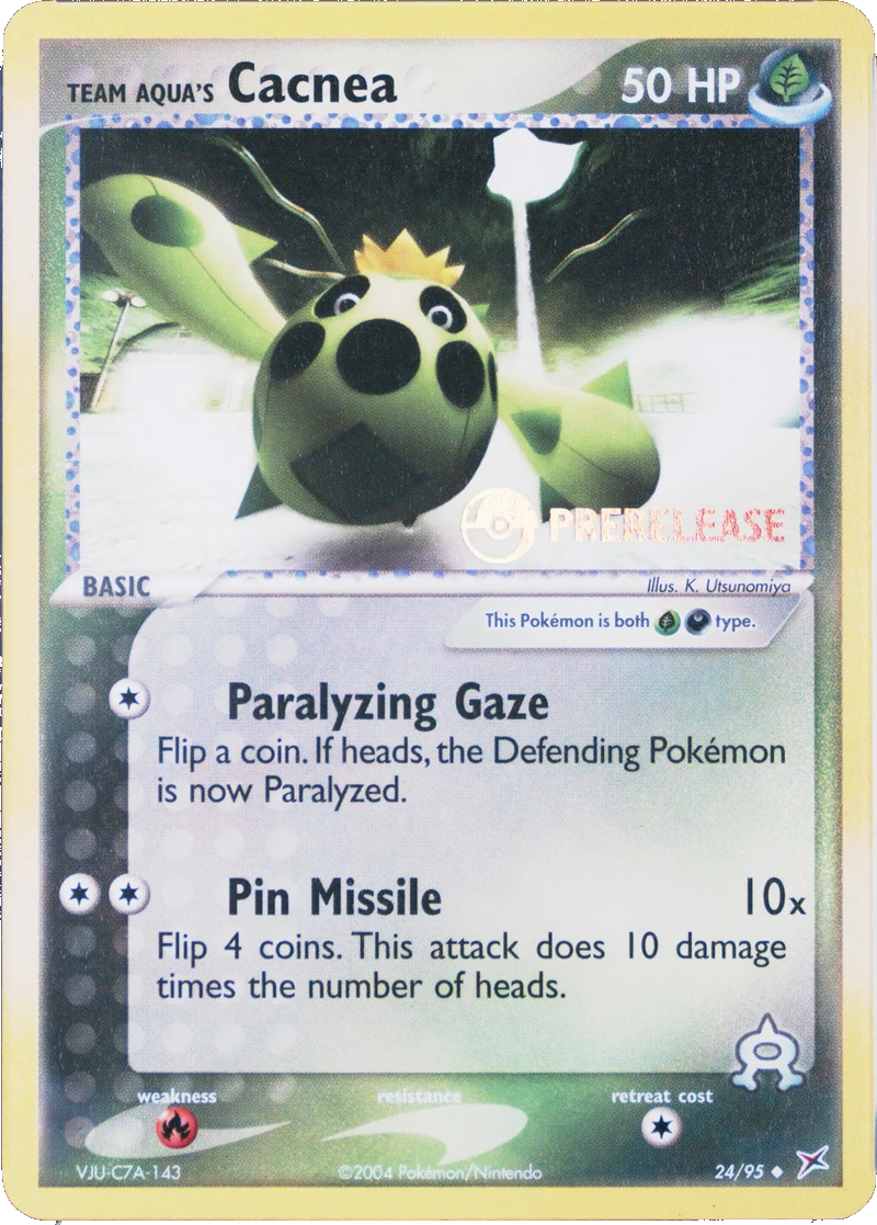 Team Aqua's Cacnea Prerelease PSA reference placeholder