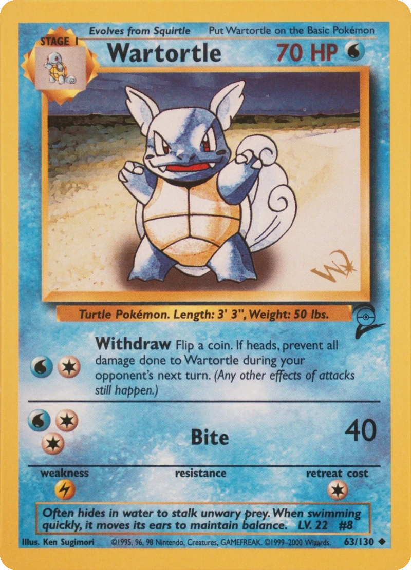 Wartortle Gold W stamp PSA reference placeholder