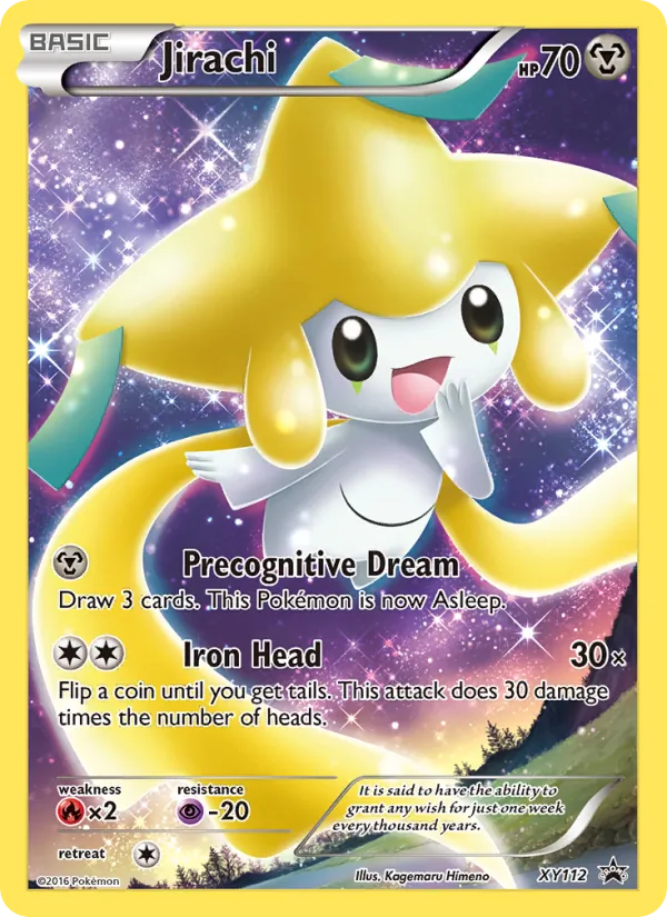 Jirachi #XY112, XY Black Star Holo, TCGdex reference