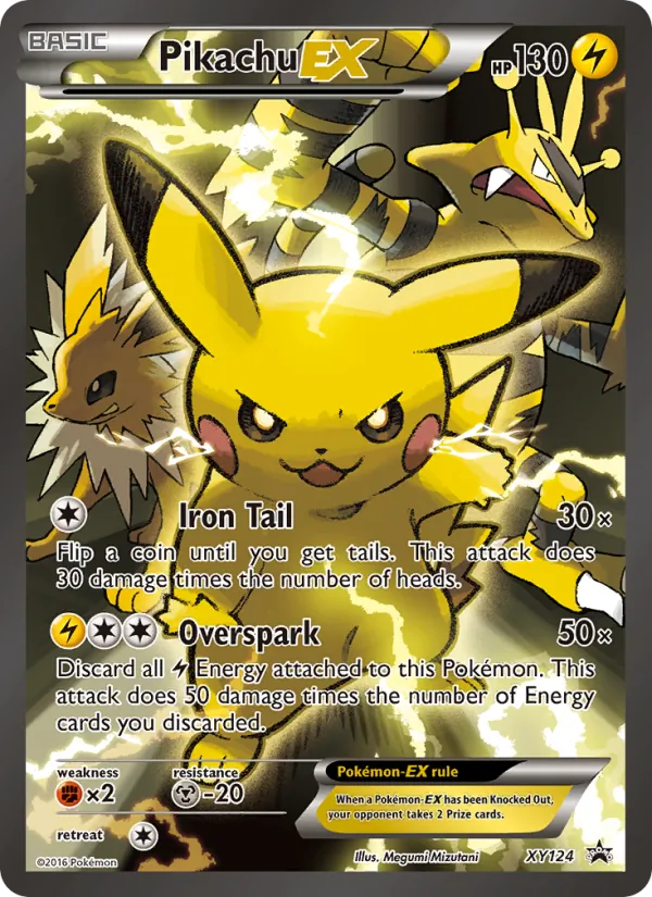 Pikachu EX #XY124, XY Black Star Holo, TCGdex reference