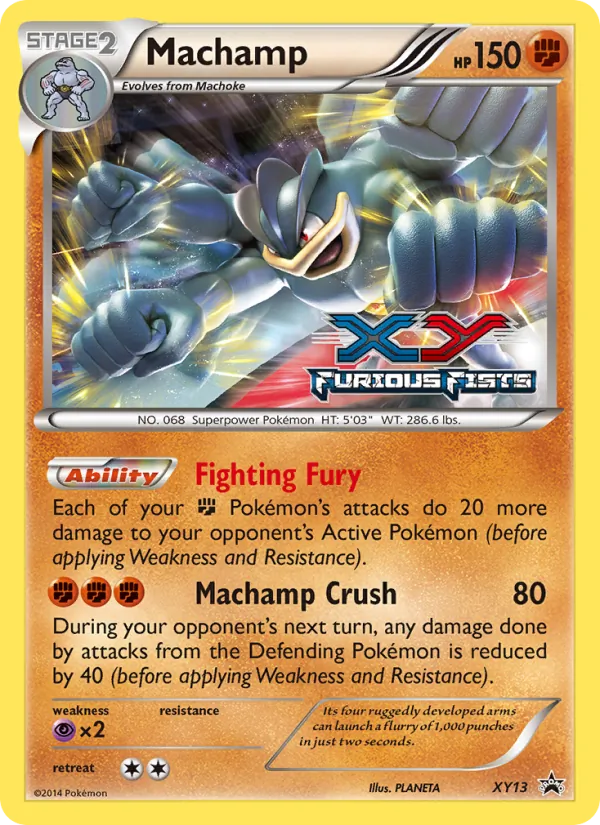Machamp XY13, base reference; stamps unverified