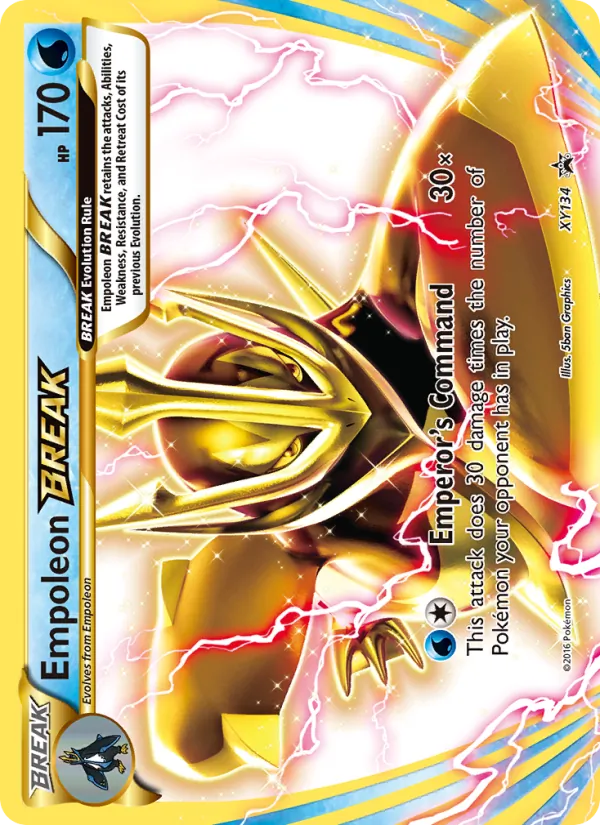 Empoleon BREAK #XY134, XY Black Star Holo, TCGdex reference