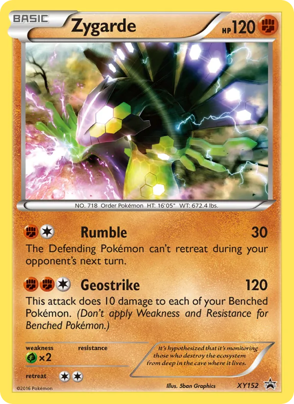 Zygarde #XY152, XY Black Star Holo, TCGdex reference