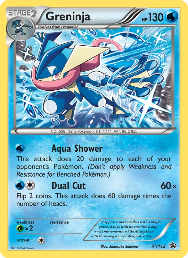 Greninja #XY162, XY Black Star Holo, TCGdex reference