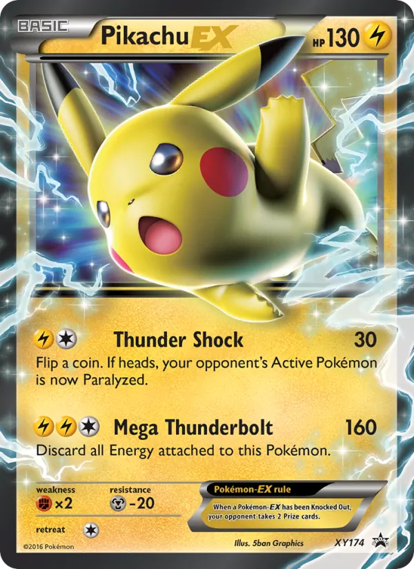 Pikachu-EX #XY174, XY Black Star Holo, TCGdex reference